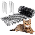 Hmdivor 10ft Cat Scat Mat With Spikes Outdoor Digging Deterrent For Pets Includes 8 Garden Staples Black 300cm By 30cm