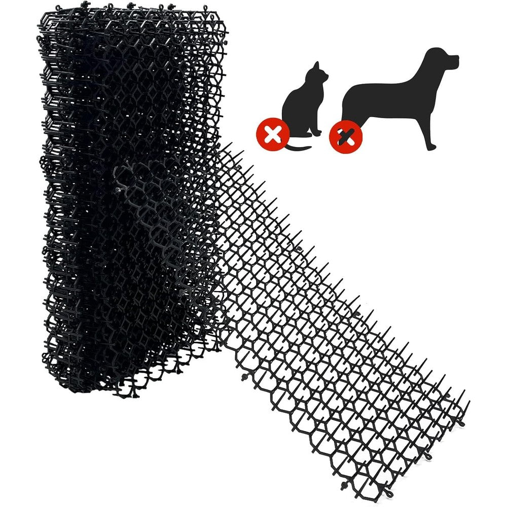 Fhiny 8 Inch By 16 Inch Cat Deterrent Mat 12 Pack Humane Plastic Scat Mat With Spikes For Indoor Furniture And Outdoor Garden Protection