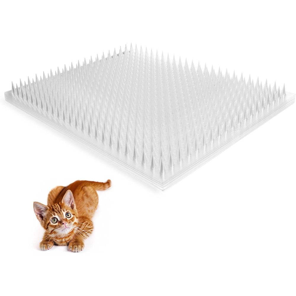Zipcase 16 Pack Cat Repellent Deterrent Outdoor Scat Mat With Tape For Cats Dogs And Pests 24 Square Feet 16 x 13 Inches