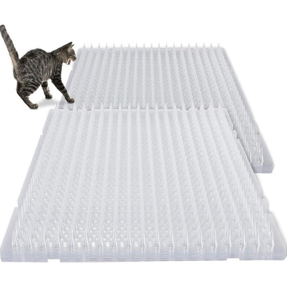 Nuanchu 12 Pieces Cat Deterrent Mat With Spikes 16 X 13 Inches Clear Pet Repellent For Indoor And Outdoor Garden Sofa Counter Protection