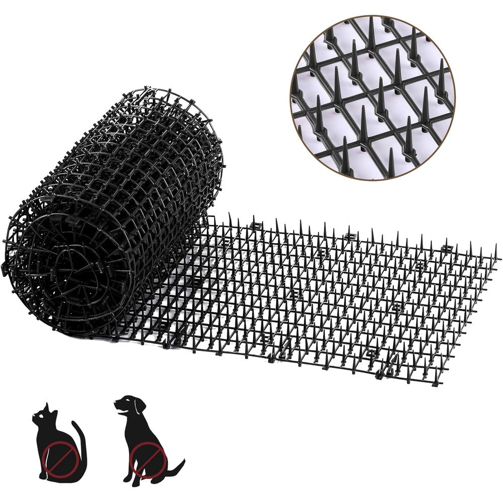 Bynccea Cat Scat Mat With Spikes Cat Repellent Anti Digging Prickle Strips For Indoor And Outdoor Use Black And Coffee Color 30 Centimeter Width