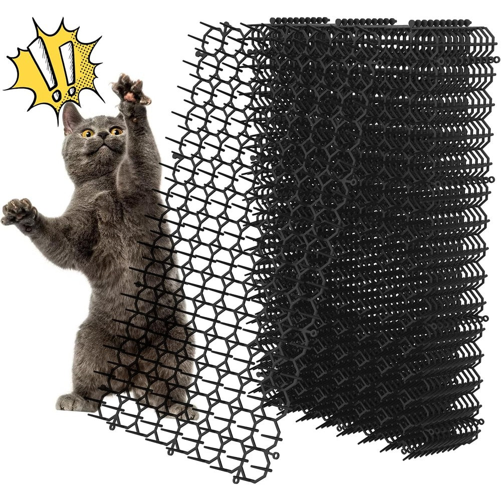 Oceanpax 16 x 8 Inch Scat Mat For Cats 10 Pack Humane Cat Deterrent Spike Mats For Indoor Furniture And Outdoor Garden Protection OCEANPAX