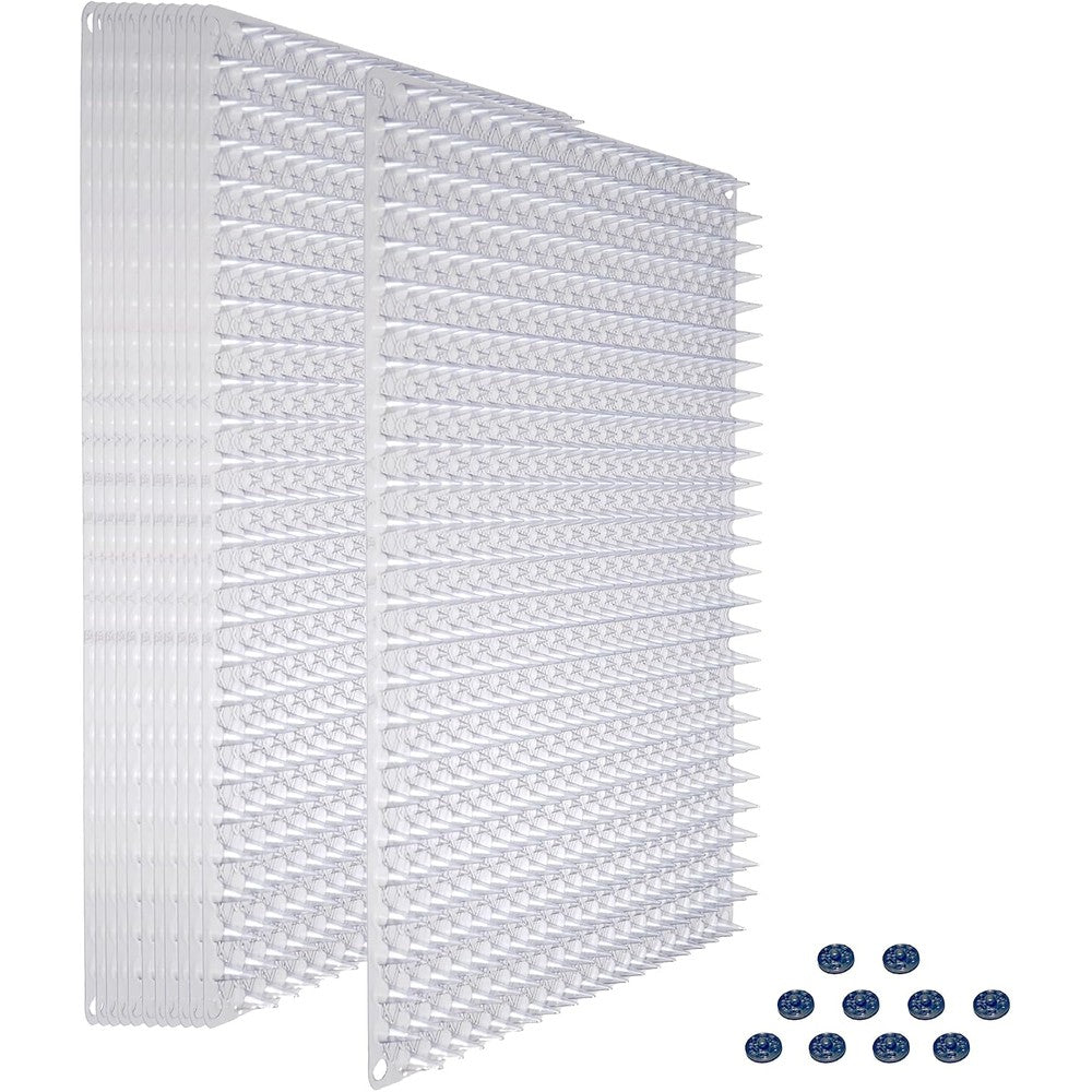 Ridgesun 12 Pack Cat Spike Mat With High-Low Spikes Interlocking Scat Mat For Indoor Countertops And Outdoor Garden Digging Deterrence