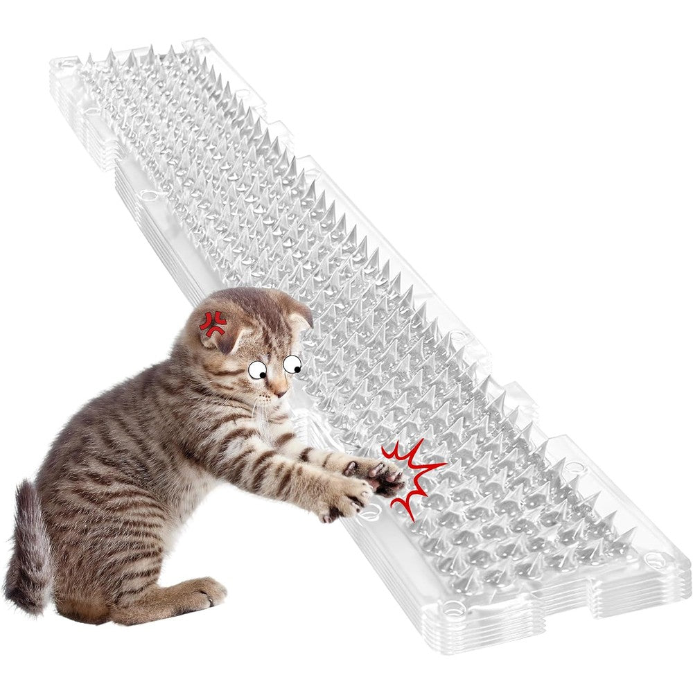 Kokmeya 26 Pack Scat Mat For Cats 3.3 x 16.7 Inch Cat Deterrent Mat With 0.5 Inch Sturdy Spikes For Indoor And Outdoor Pet Training
