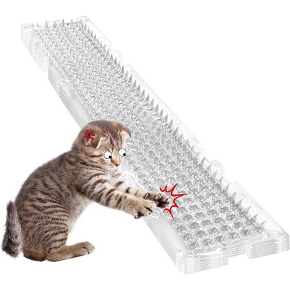 Kokmeya 26 Pack Scat Mat For Cats 3.3 x 16.7 Inch Cat Deterrent Mat With 0.5 Inch Sturdy Spikes For Indoor And Outdoor Pet Training