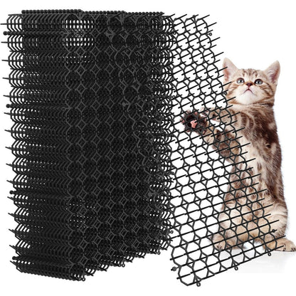 Hmyomina 16 X 8 Inch Scat Mat For Cats And Dogs 10 Pack Anti Digging Deterrent Spike Mats For Indoor And Outdoor Garden Protection