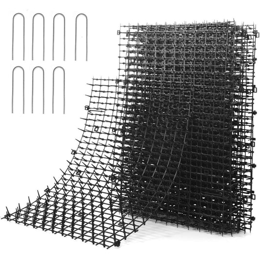 Pomeat 10 Pieces Scat Mat For Cats Indoor And Outdoor With Spikes And Garden Staples 16 Inches By 12 Inches