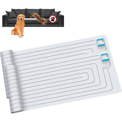 Seerway Scat Pet Shock Mat 2 Pieces Indoor Training Pads 60 Inch By 12 Inch For Dogs And Cats Electric Repellent Barrier For Furniture Couch Counte...