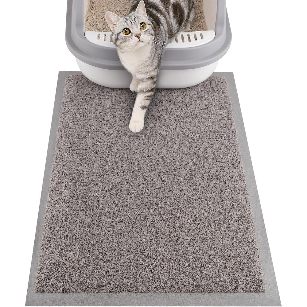 Ondware Cat Litter Mat front view showing high density mesh structure in gray color.