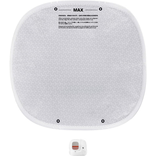 PETKIT PuraMax replacement cat litter pad front view showing waterproof grey cylinder mat layout.