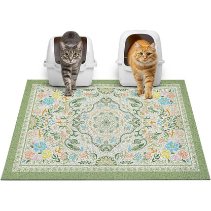 Glittme cat litter mat front view showcasing the high density mesh pattern