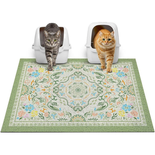Glittme cat litter mat front view showcasing the high density mesh pattern