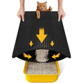 Polarduck cat litter mat compact black front view trapping scatter
