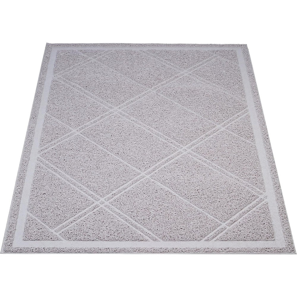 Amazon Basics less-mess cat litter box mat front view