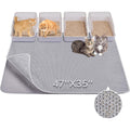 BurgeonNest extra large grey cat litter mat trapping stray litter from box
