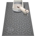 UPSKY Cat Litter Mat front view showing large gray textured trapping surface