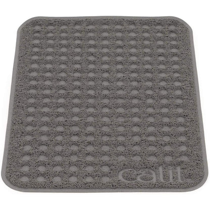 Catit Cat Litter Mat rectangle small grey front view trapping loose litter from tray