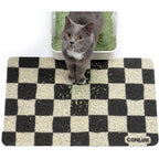 Conlun cat litter trapping mat front view showing chessboard pattern