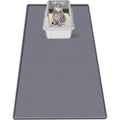 Bartuke extra large silicone cat litter mat front view showcasing textured scatter control surface