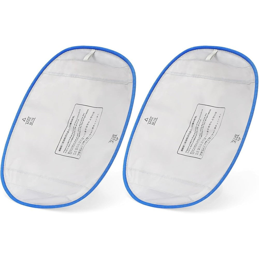 Paruuntys waterproof pad replacement liners in a two pack showing the white surface and blue trim.