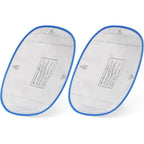 Paruuntys waterproof pad replacement liners in a two pack showing the white surface and blue trim.