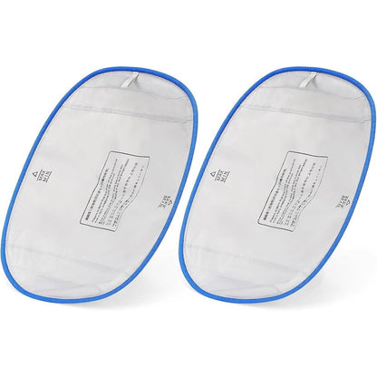 Paruuntys waterproof pad replacement liners in a two pack showing the white surface and blue trim.