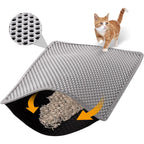 Ondware double layer cat litter mat gray front view trapping loose granules