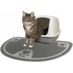 Evelots anti tracking half moon cat litter mat front view
