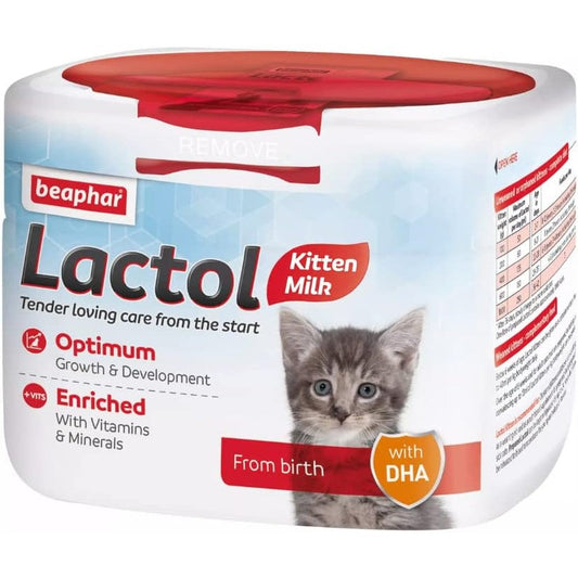 Beaphar Lactol Kitten Milk Powder front packaging view for feline nutrition