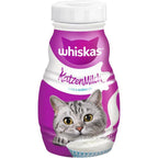 Whiskas cat milk bottle front view showing brand packaging and 200 milliliter size.