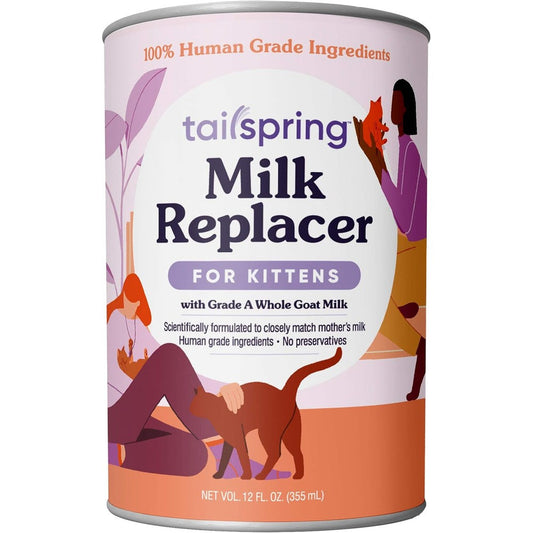 Tailspring Kitten Milk Replacer liquid can front view for newborn kittens