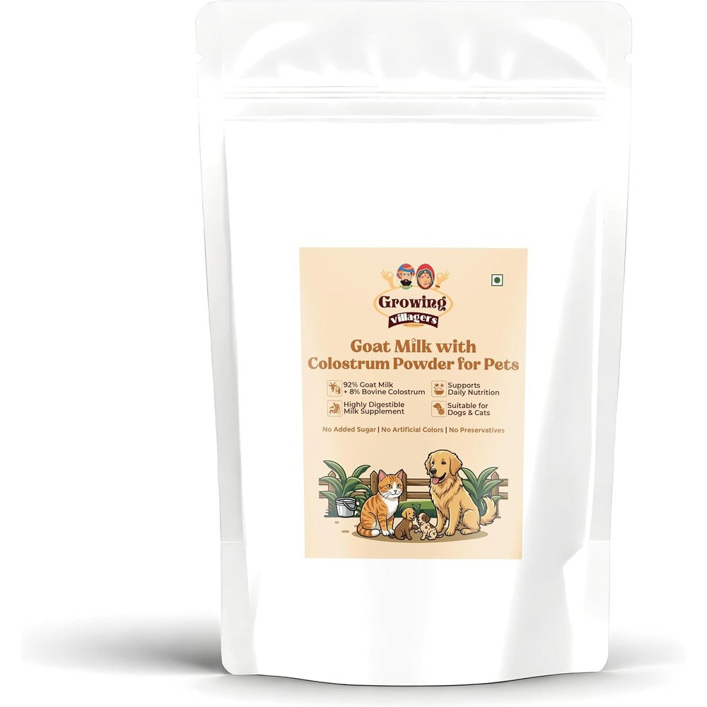 Fanci Flair Goat Milk with Colostrum Powder for Dogs and Cats front packaging view daily pet health supplement