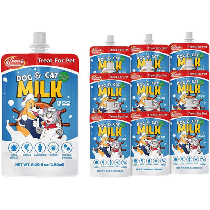 Super Pawbulous SuperPaw Pet Milk front view of the 10 pack packaging showcasing lactose free formula