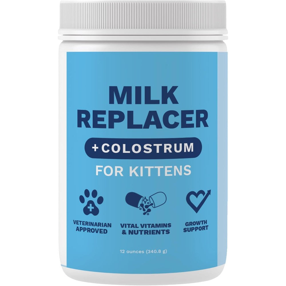 Under the Weather Kitten Milk Replacer Powder front view container for newborn cat nutrition