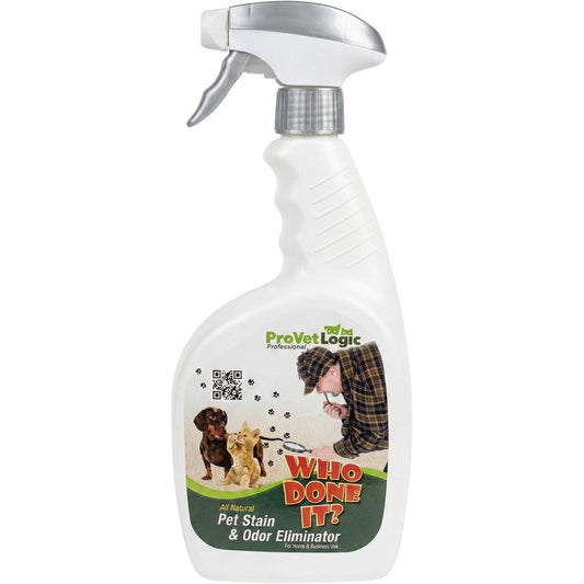 ProVetLogic Who Done It pet stain and odor eliminator spray bottle front view
