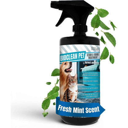 Harvest and Home Bioclean Pet Carpet Cleaner front view bottle for pet urine removal