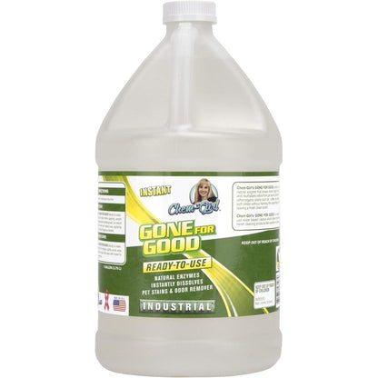 Chem-Girl Gone For Good Professional Enzymatic Stain And Odor Remover 1 Gallon front view showing the product label.