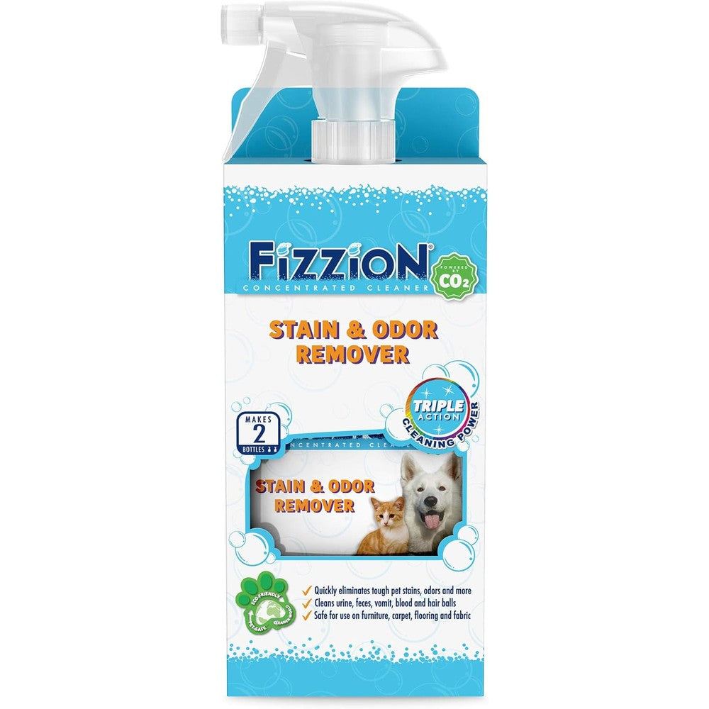 Fizzion Pet Stain and Odor Remover Spray Bottle front view packaging