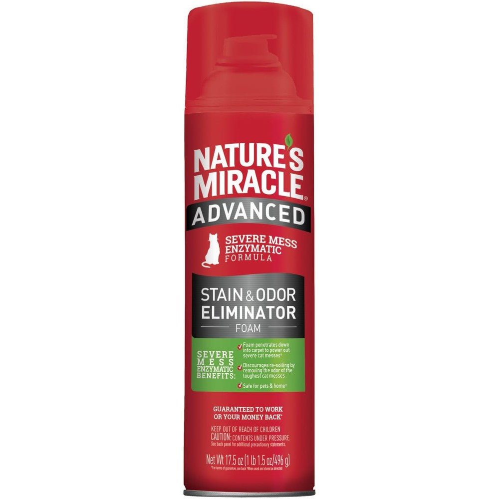 Nature's Miracle pet stain and odor remover foam aerosol front view