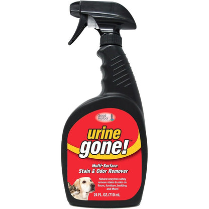 Urine Gone Stain And Odor Eliminator front view bottle for pet mess cleanup