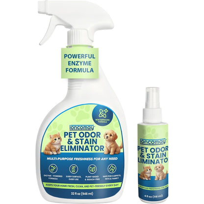 Loncomay Pet Enzyme Cleaner spray kit front view for pet stain and odor removal