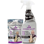Jackson Galaxy EX Stain and Odor Eliminator reusable bottle and refill tablets front view