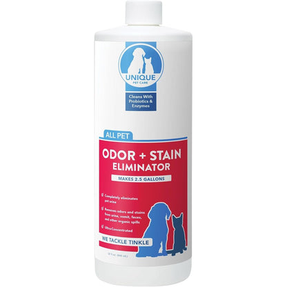 Unique Pet Odor and Stain Eliminator Liquid Concentrate front view bottle