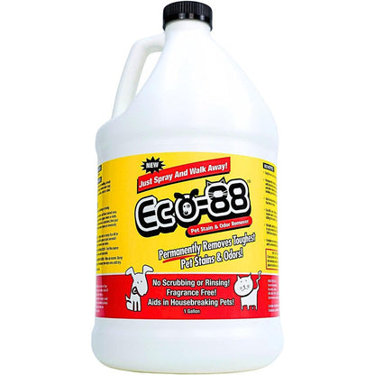 Eco-88 Brands Pet Stain and Odor Remover front view of one gallon bottle