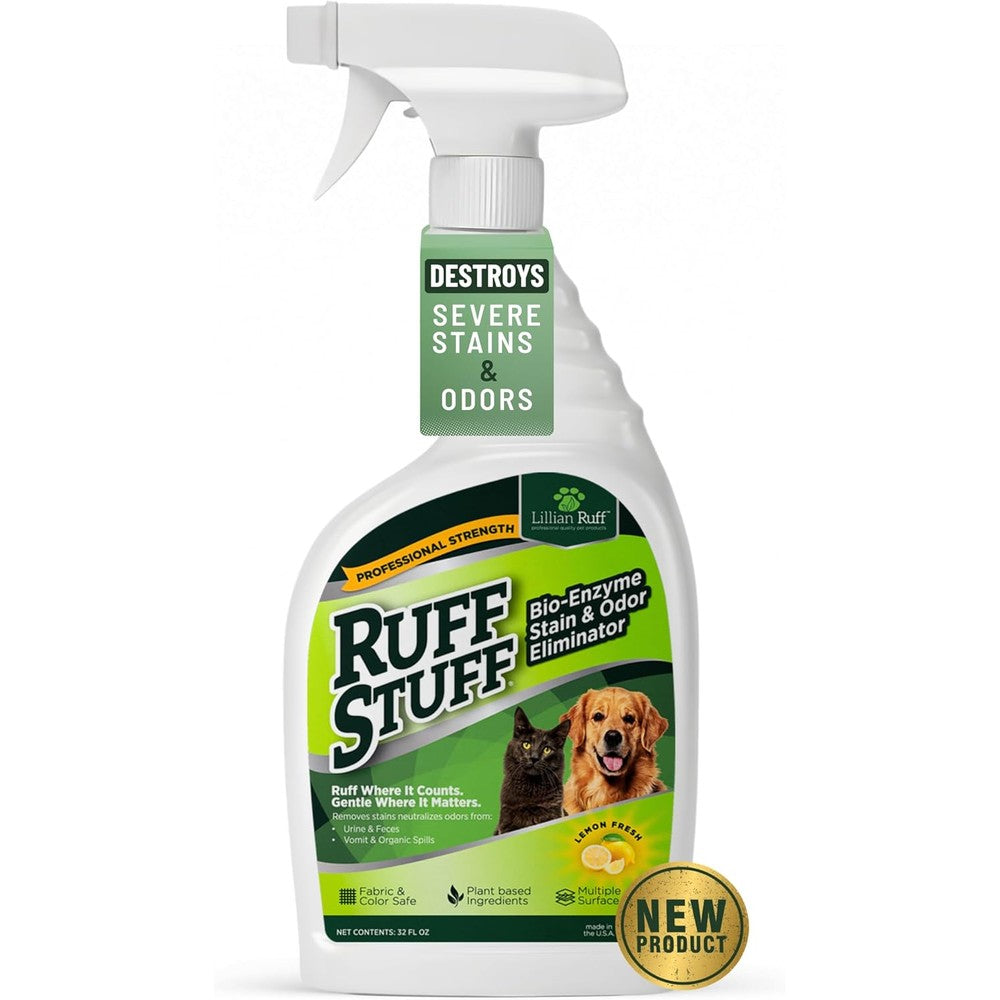 Lillian Ruff RUFF STUFF BioEnzyme Stain Remover spray front view for pet stain cleaning