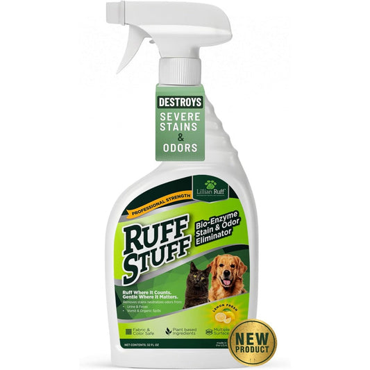 Lillian Ruff RUFF STUFF BioEnzyme Stain Remover spray front view for pet stain cleaning