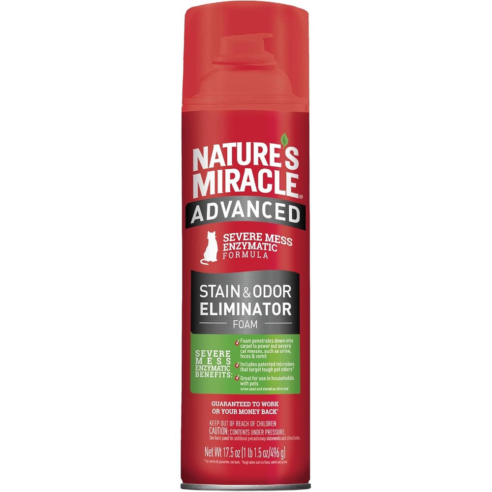Nature's Miracle Advanced Stain and Odor Eliminator Foam Cat front view packaging