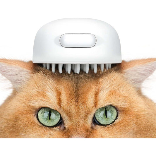 Aumuca Jellyfish silicone cat grooming brush front view
