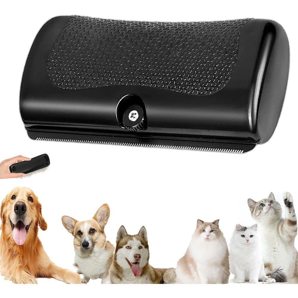 Nimbiepets deshedding dog brush front view for pet grooming