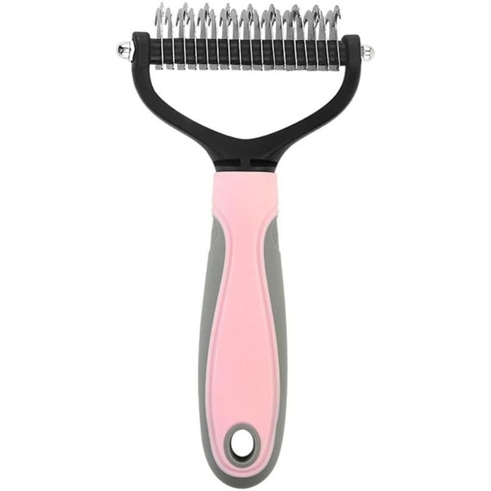 Wilztoi double sided pet grooming brush front view